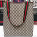 Image of Vtg. Gucci Brown Monogram Tote Bag. 