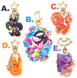 Image of "Pokemon Collection" Holographic Acrylic Keychains