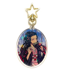 Image of "Nezuko" Holographic Acrylic Keychain