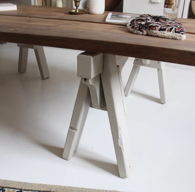 Table basse tréteaux