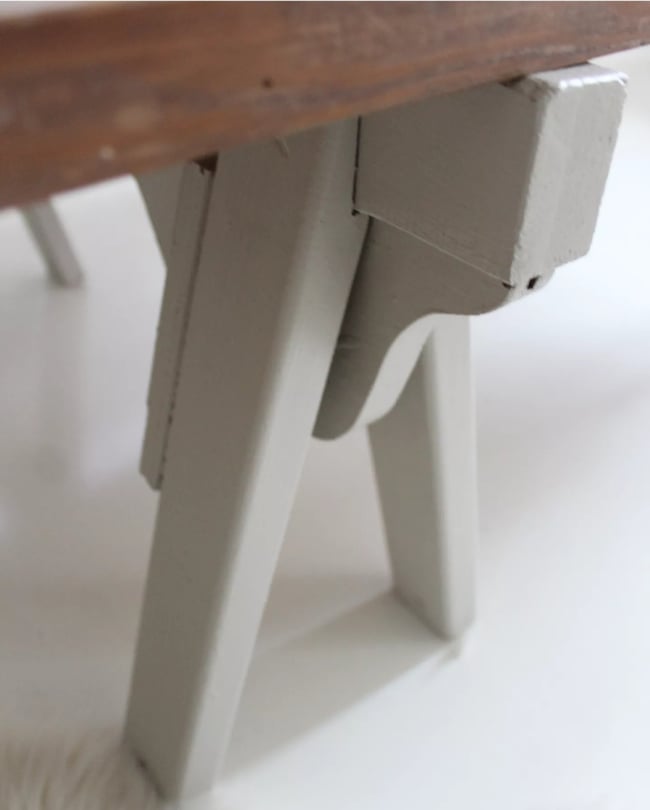 Table basse tréteaux