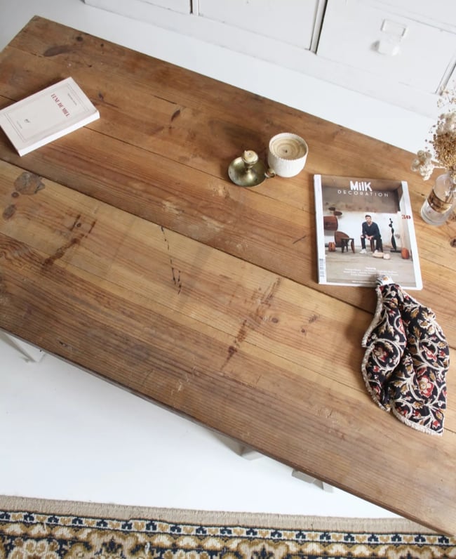 Table basse tréteaux