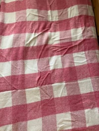 Image 3 of Vintage Pink and Cream Scottish Wool Blanket
