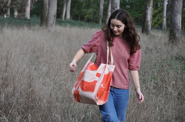 Cabas - modèle Glaneuse - collection Screenprint *Rouge