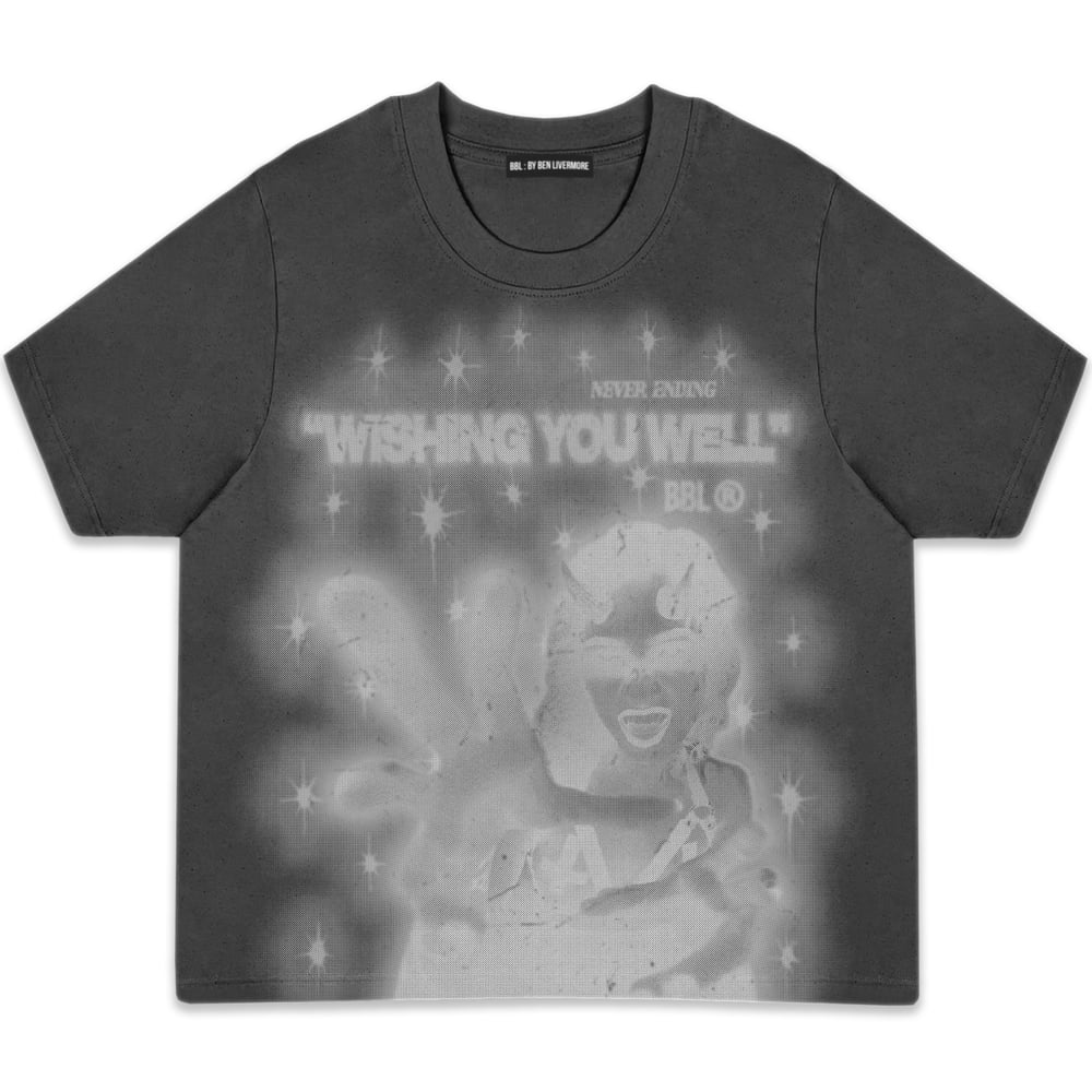 Image of "Wishing You Well" Heavyweight T-Shirt (Black) / front print only