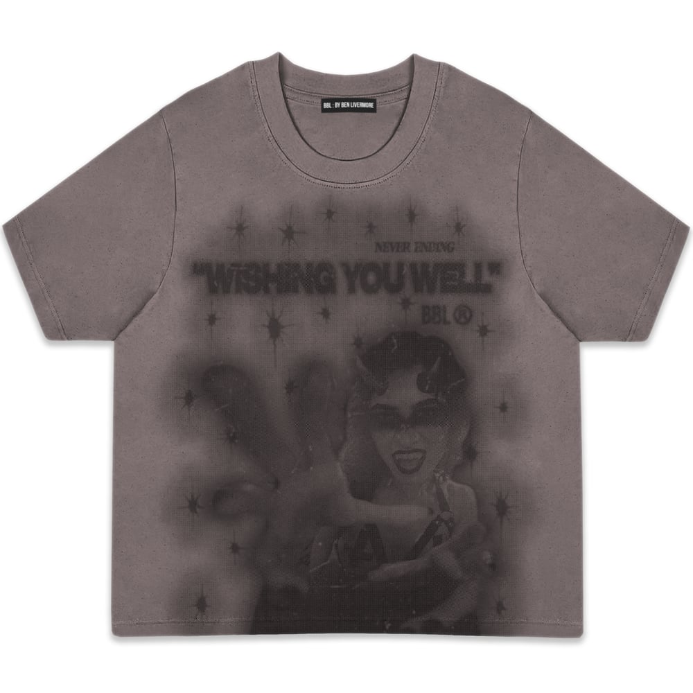 Image of "Wishing You Well" Heavyweight T-Shirt (Brown) / front print only