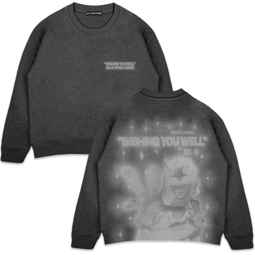 Image of "Wishing You Well" Heavyweight Sweatshirt (Black)