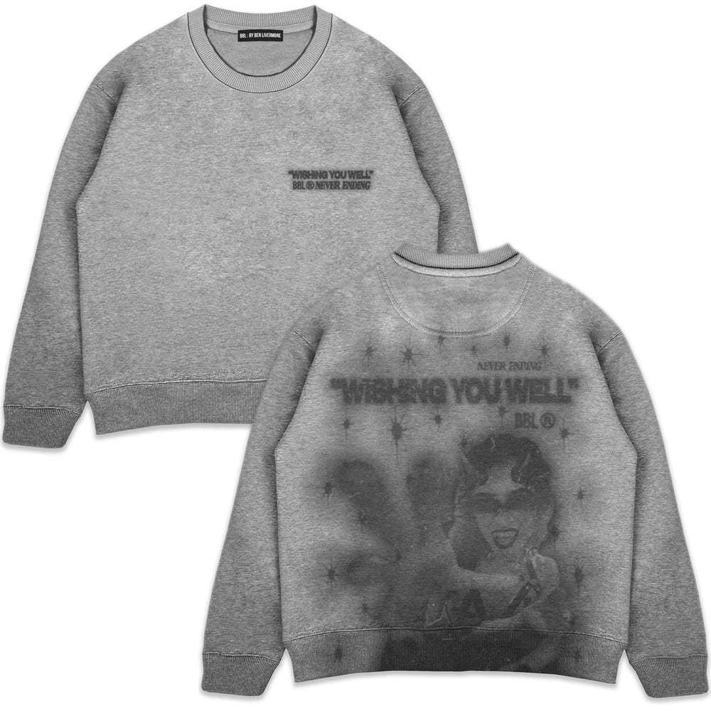 Image of "Wishing You Well" Heavyweight Sweatshirt (Grey)