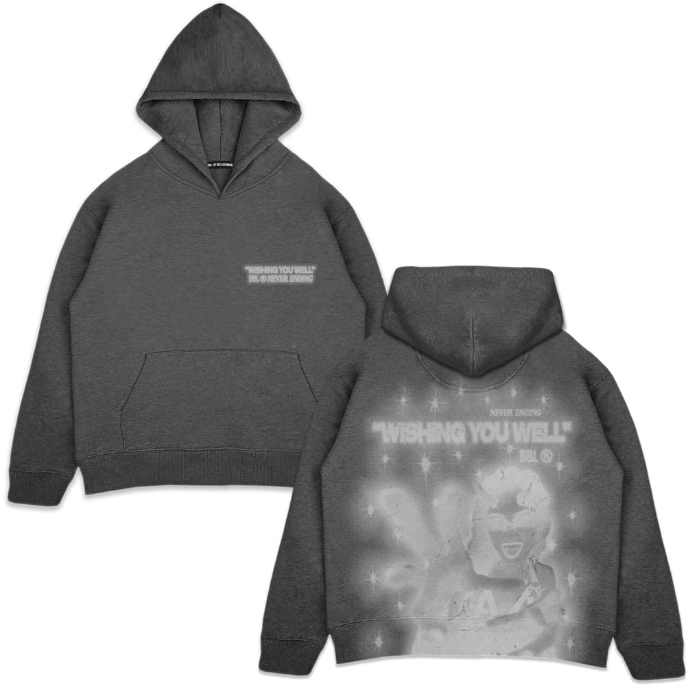 Image of "Wishing You Well" Heavyweight Hoodie (Black)