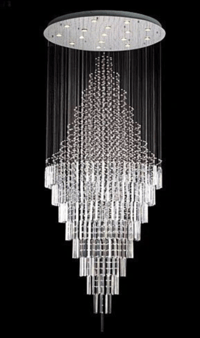 New Modern Contemporary Chandelier "Rain Drop" Chandeliers H 100" W 41" (Over 8Ft Tall) 