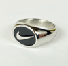 Nike Black Swoosh Signet Ring