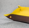 VALET TRAY - DARK BROWN & YELLOW
