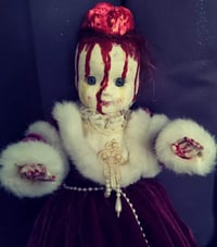 Image 3 of Louisa Horror Bloody Brains Creepy Christmas Art Doll 
