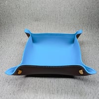 Image 3 of VALET TRAY - DARK BROWN & TURQUOISE