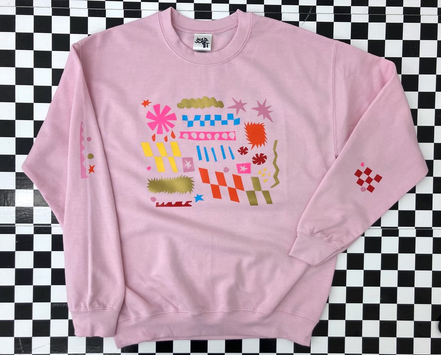 Image of City Print Pink Sweatshirt