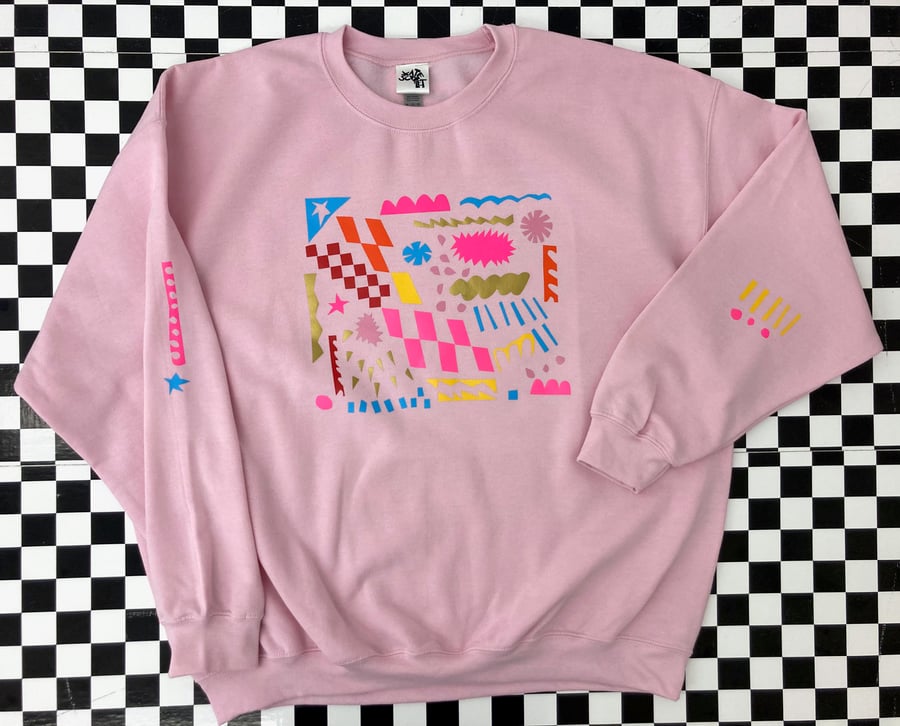 Image of City Print Pink Sweatshirt