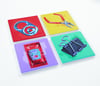Set of Four Artifact Ceramic Coasters