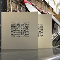 Image 2 of HOPE PEACE LOVE CARD ~ VINTAGE TYPE