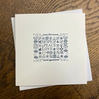 Image 3 of HOPE PEACE LOVE CARD ~ VINTAGE TYPE
