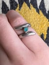 Sterling & Turquoise Swirl Ring (4.5)
