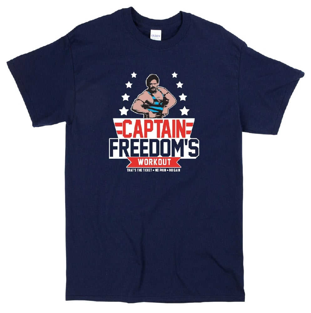 Image of Captain Freedom's Running Man T-shirt