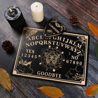 Image 5 of Wooden Divination Pendulum Board Engraved Magic Board Ouija Board Metaphysical Message Witch's Pendu