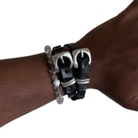 Image 3 of "Smashed Buckle" Double Bracelet 1.0 (Onyx)