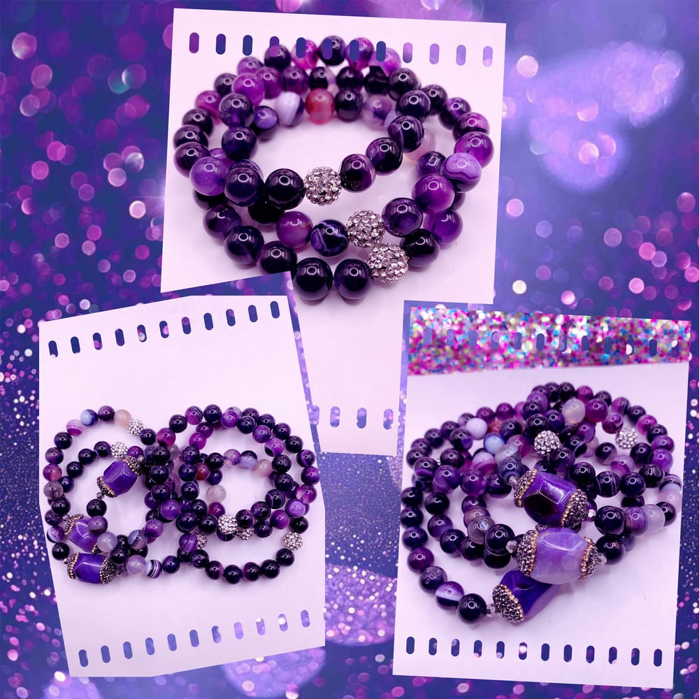 Image of The Raven Beaded Bracelet (2pc Set )