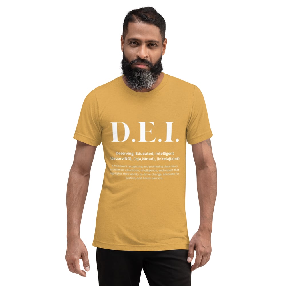 Image of D.E.I. - Deserving, Educated, Intelligent - Bold Colors - Short sleeve t-shirt