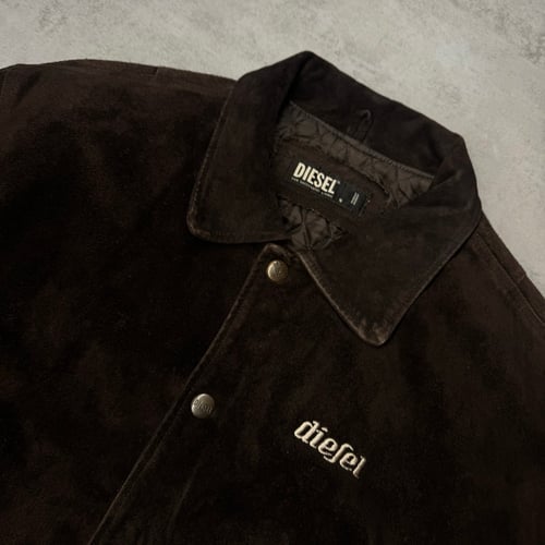 Image of Diesel Suede Leather Jacket, size small