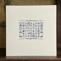 Image 1 of HOPE PEACE LOVE CARD ~ VINTAGE TYPE