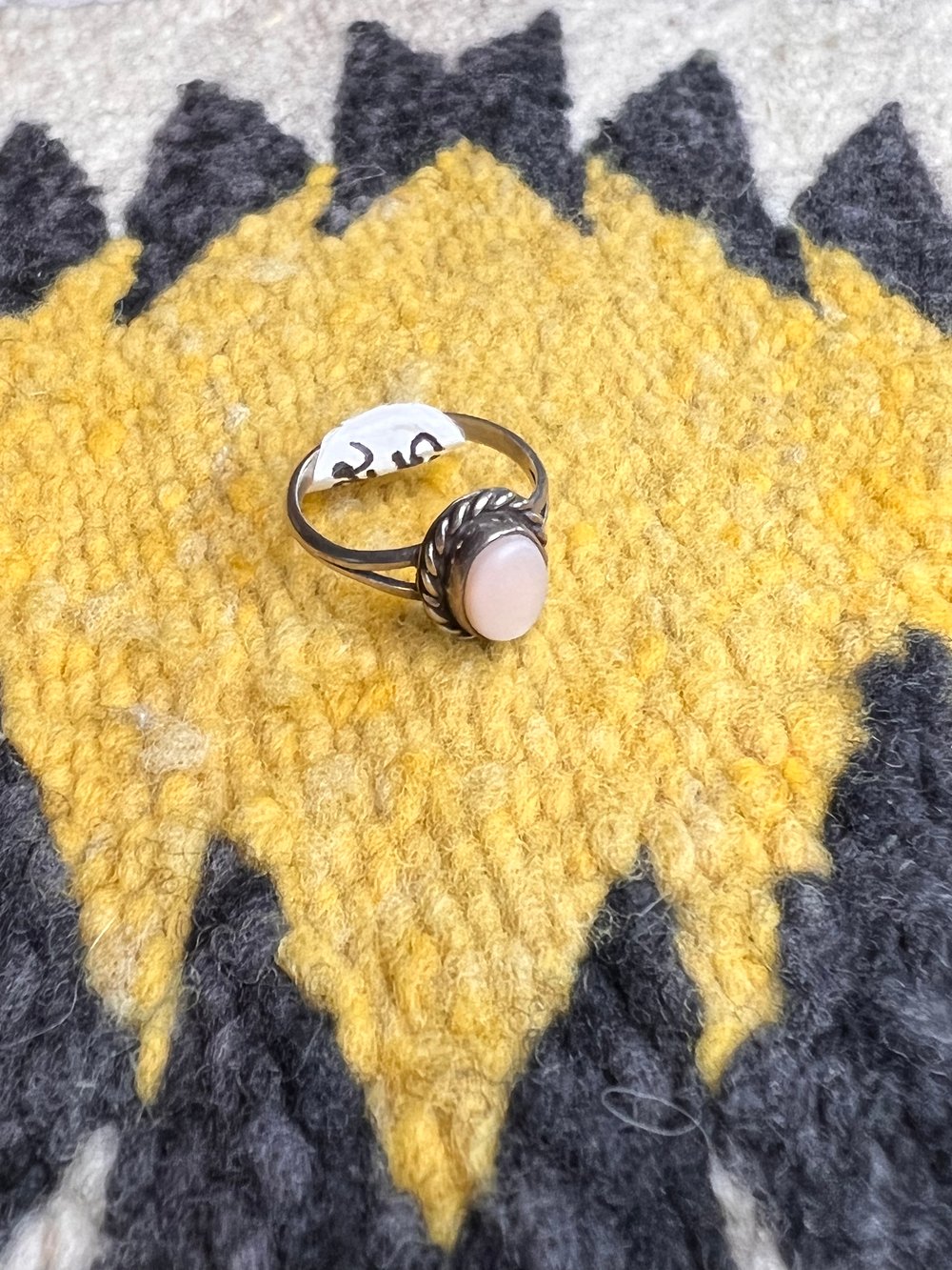 Sterling & Petite Moonstone Ring (5.5)
