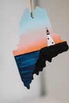 Large Sunset Lighthouse Maine Ornament