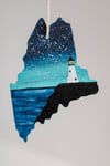 Large Blue Galaxy Sky Lighthouse Maine Ornamentt