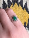 Sterling Detailed Jade Ring (5.75)
