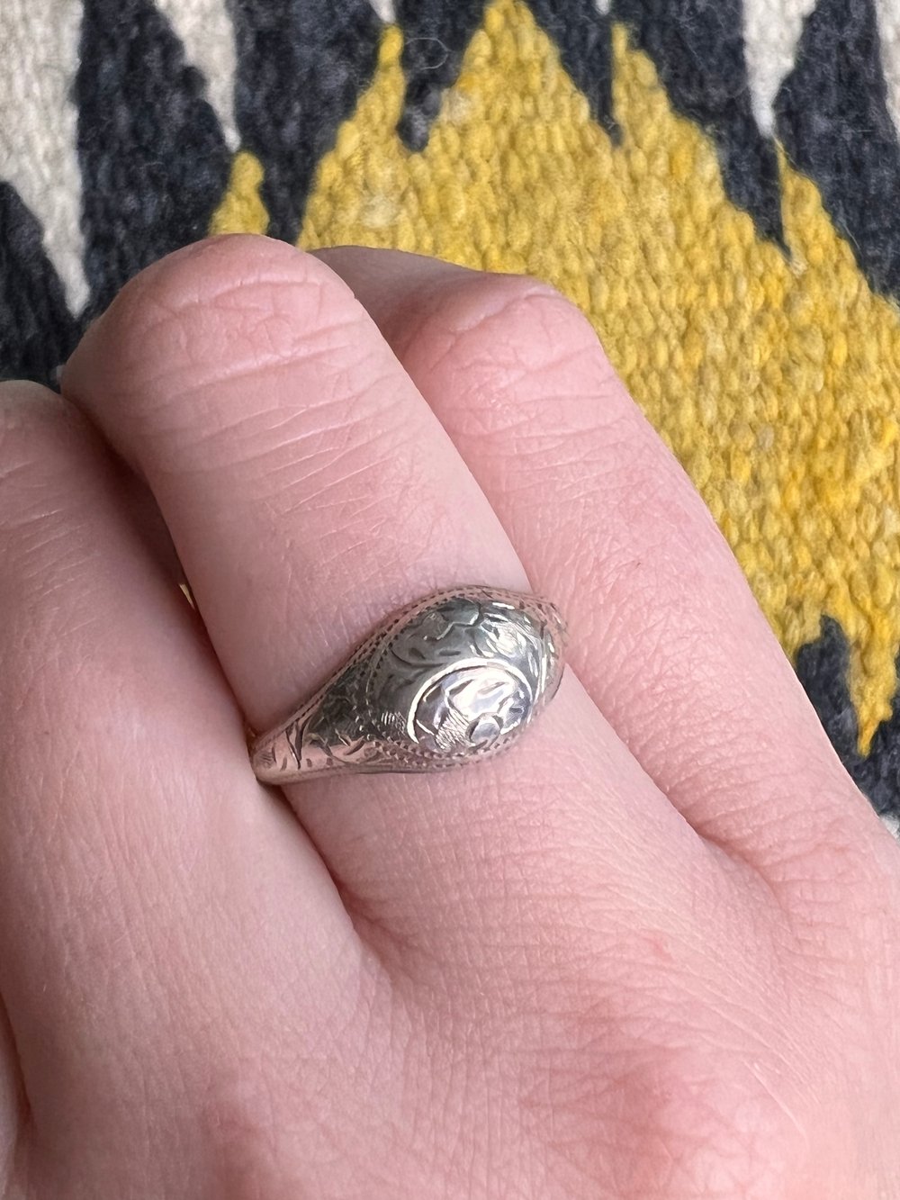 Sterling Floral Bubble Ring (8.25)