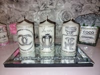 Image 3 of CARRAGE SILVER CANDLE SET