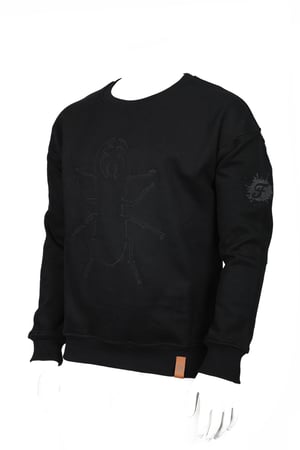 Image of crewneck "Hirschkäfer" black