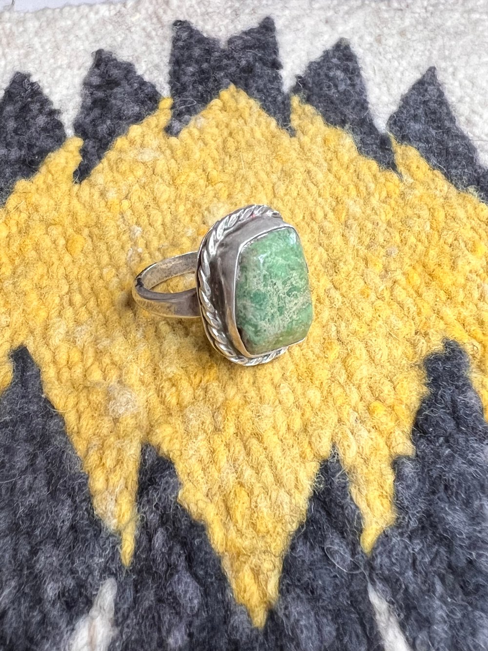 Sterling & Turquoise Chunky Ring (10.25)