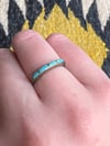 Sterling & Turquoise Inlay Bar Ring (7)