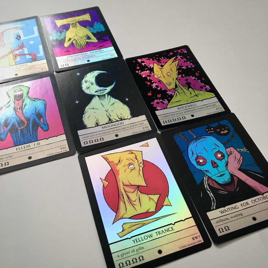 Image of Evisla Trading Cards - Holo Foil Card Proofs