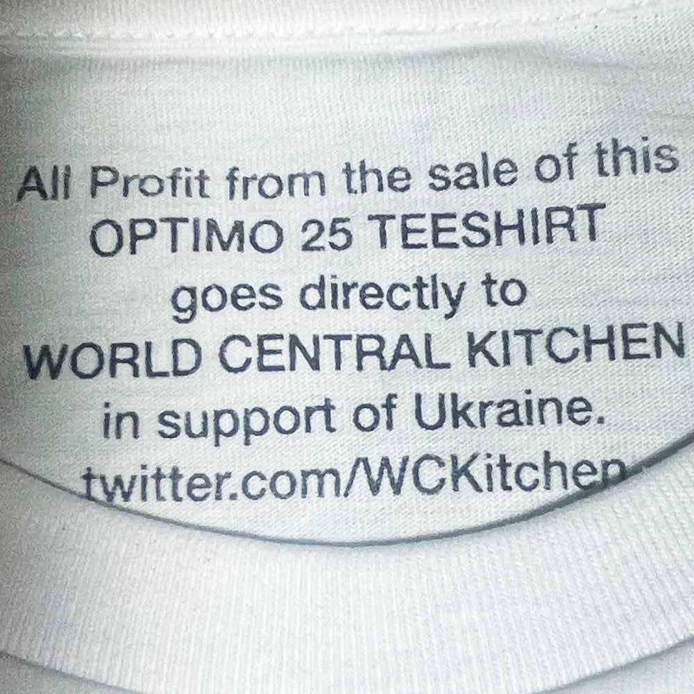 2022 "OPTIMO 25" Teeshirt [black print on white]