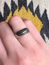 Sterling & Onyx Inlay Ring (7.75)