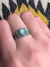 Sterling & Abalone Moon Phase Ring (8.75)