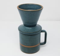 Image 4 of Coffee Pour Over - Cerulean, Speckled Clay