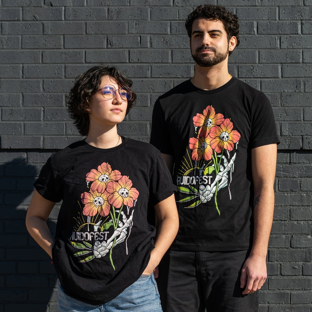 Image of Ruido Fest T-Shirt - Skeleton Flower