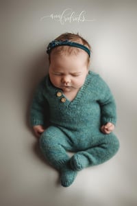 TEAL KNIT | ROMPER PREORDER 