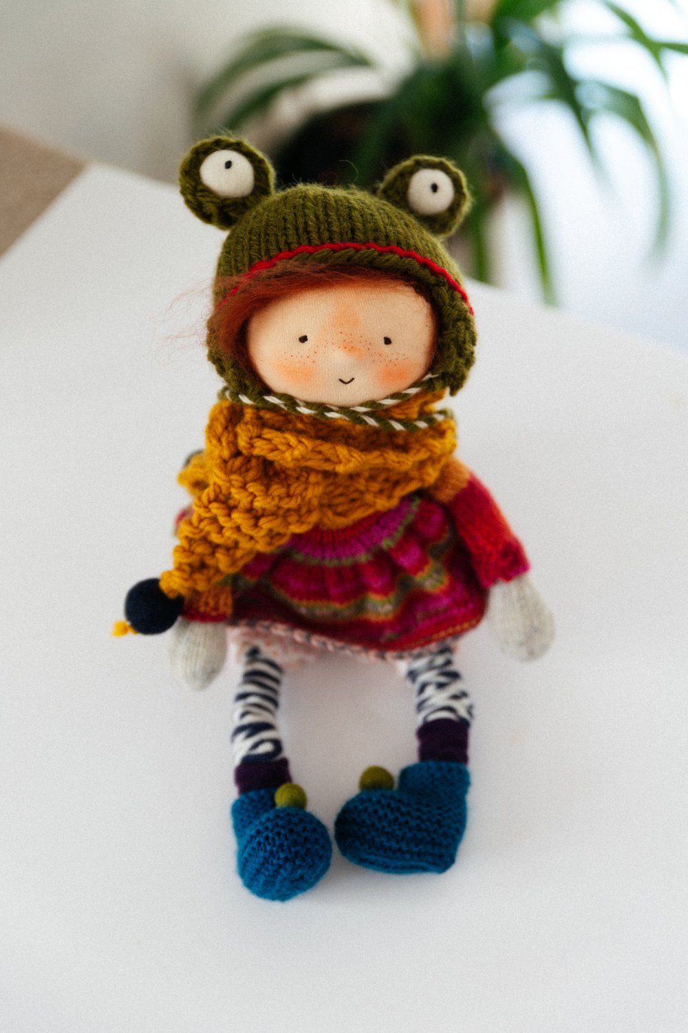 Image of Audrey - Waldorf Inspired wonder filled sock doll with removable sweaterdress, socks, and shoes