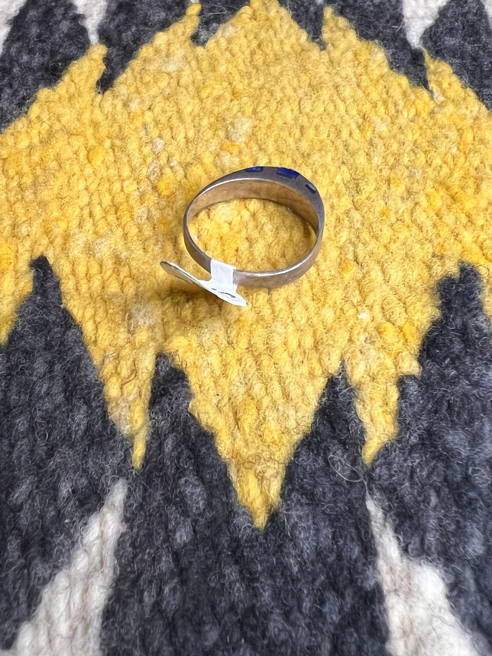 Sterling & Lapis Inlay Ring (9.5)