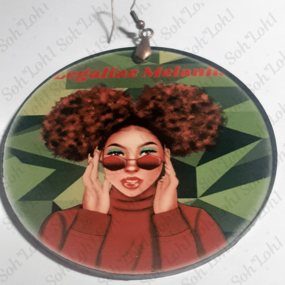Image of Legalize Melanin Afrocentric earrings